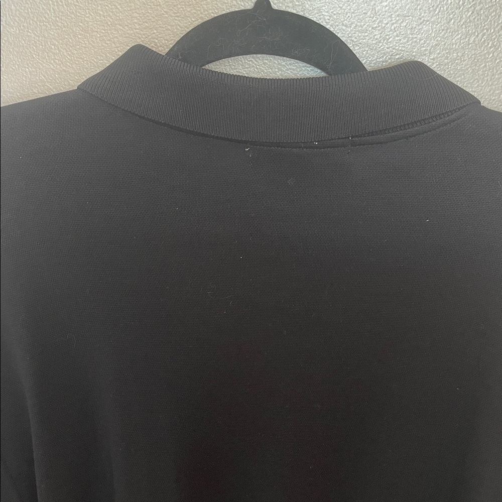 XXL- Black 100% Silk Sweater with Shell Buttons , Lightweight Knit Long Sleeve - Picture 8 of 8
